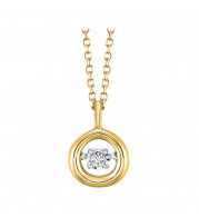 Gems One 10KT Yellow Gold & Diamond Rhythm Of Love Neckwear Pendant  - 1/10 ctw - ROL1225-1YC