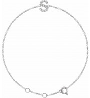 14K White .05 CTW Diamond Initial S 6-7 Bracelet - 65268960019P
