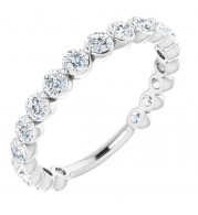 14K White 1 1/6 CTW Diamond Anniversary Band - 123013605P
