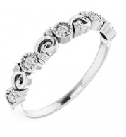 14K White .08 CTW Diamond Anniversary Band - 123704600P