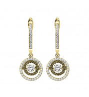 Gems One 14KT Yellow Gold & Diamond Rhythm Of Love Fashion Earrings   - 1/2 ctw - ROL2013-4YCBL
