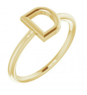 14K Yellow Initial D Ring - 51895120P
