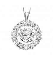 Gems One 14KT White Gold & Diamond Rhythm Of Love Neckwear Pendant  - 1/2 ctw - ROL1006-4WC