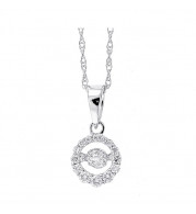 Gems One 14Kt White Gold Diamond (1/8Ctw) Pendant - PD33450-4WD