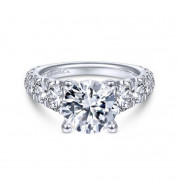 Gabriel & Co. 14k White Gold Contemporary Straight Engagement Ring - ER14892R8W44JJ
