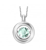 Gems One Silver (SLV 995) Diamond Rhythm Of Love Neckwear Pendant - 1/4 cts - ROL1049A