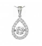 Gems One 14KT White Gold & Diamonds Stunning Neckwear Pendant - 1-1/3 ctw - ROL1146-4WC