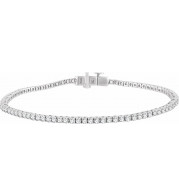 14K White 1 3/4 CTW Diamond Line 7 Bracelet - 65269360000P