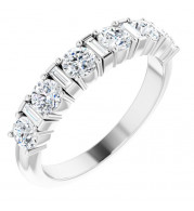 14K White 1/2 CTW Diamond Anniversary Band - 123836604P