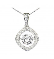 Gems One 14KT White Gold & Diamond Rhythm Of Love Neckwear Pendant  - 1 ctw - ROL1154-4WC