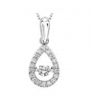 Gems One 10KT White Gold & Diamonds Stunning Neckwear Pendant - 1/5 ctw - ROL1023-1WBLC