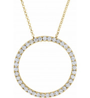14K Yellow 1 CTW Diamond Circle 18 Necklace - 658311006P