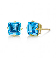 Stanton Color 14k Gold Blue Topaz Earrings