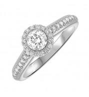 Gems One 14Kt White Gold Diamond(1/2Ctw) Ring - RG63185-4WB