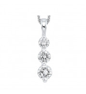 Gems One 14Kt White Gold Diamond (1/2Ctw) Pendant - PD10308-4WC