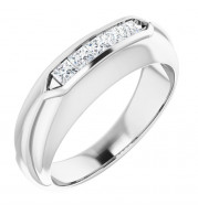 14K White 1/2 CTW Diamond Men's Ring - 98526036P