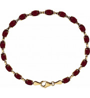 14K Yellow Mozambique Garnet 7.25 Bracelet - 65153960000P