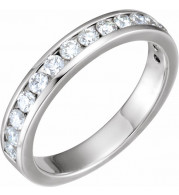 14K White 1/2 CTW Diamond Band for 6.5 mm Round Engagement Ring - 67708102P