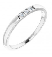 14K White .06 CTW Diamond French-Set Anniversary Band - 124030600P