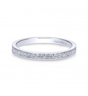 Gabriel & Co. 14k White Gold Contemporary Diamond Wedding Band - WB8916W44JJ