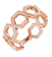 14K Rose Geometric Ring - 51665103P