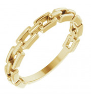 14K Yellow Chain Link Ring - 52078100P