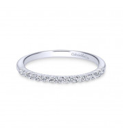 Gabriel & Co. 14k White Gold Contemporary Diamond Wedding Band - WB11756R4W44JJ