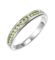 Gems One 10Kt White Gold Peridot (1/3 Ctw) Ring - FR1221-1W