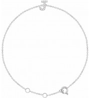14K White .05 CTW Diamond Initial J 6-7 Bracelet - 65268960010P