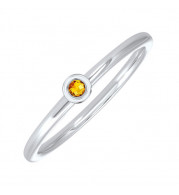 Gems One 10Kt White Gold Citrine (1/20 Ctw) Ring - RG73462-1WNC