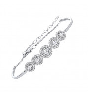 Gems One 14Kt White Gold Diamond (7/8Ctw) Bangle - BG10016-4WC