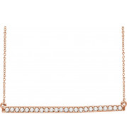 14K Rose 1/3 CTW Diamond Bar 16-18 Necklace - 65108460005P