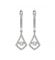 Gems One 14KT White Gold & Diamond Rhythm Of Love Fashion Earrings  - 1/2 ctw - ROL2010-4WC