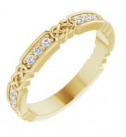 14K Yellow 1/6 CTW Diamond Celtic-Inspired Anniversary Band - 124221601P