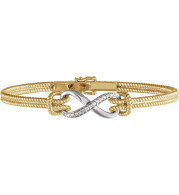 14K Yellow & White 1/8 CTW Diamond Bangle 7.5 Bracelet - 65304460000P