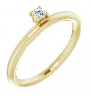 14K Yellow 1/10 CT Diamond Stackable Ring - 123286601P
