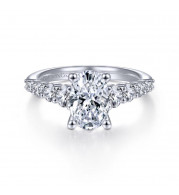 Gabriel & Co. 14k White Gold Contemporary Straight Engagement Ring - ER11757O6W44JJ