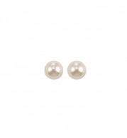Gems One 14Kt White Gold Pearl (1 Ctw) Earring - PS3.5AAA-4W