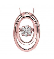 Gems One Silver (SLV 995) Diamond Rhythm Of Love Neckwear Pendant  - 1/10 ctw - ROL1078-SSPD