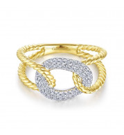 Gabriel & Co. 14k Two Tone Gold Hampton Diamond Ring - LR51318M45JJ