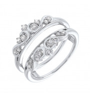 Gems One 14Kt White Gold Diamond (1/5Ctw) Ring - RG71534-4WD