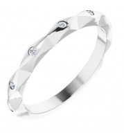 14K White .08 CTW Diamond Stackable Anniversary Band - 123949600P