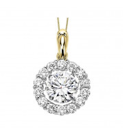 Gems One 14KT Yellow Gold & Diamond Rhythm Of Love Neckwear Pendant  - 1/2 ctw - ROL1244-4YC