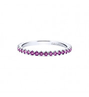 Gabriel & Co. 14k White Gold Amethyst Stackable Birthstone Ring