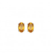 Gems One 14Kt White Gold Citrine (1 Ctw) Earring - ECO64-4W
