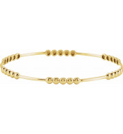 14K Yellow 3.66 mm Beaded Bangle 7 Bracelet - BRC884100P
