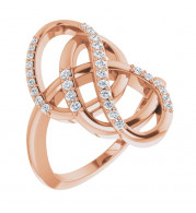 14K Rose 1/3 CTW Diamond Ring - 1227086002P