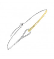 Gems One 14Kt White Yellow Gold Diamond (1/4Ctw) Bracelet - BC10117-4WYC