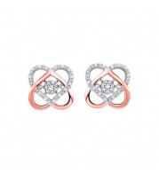 Gems One 10Kt White Pink Gold Diamond (1/10 Ctw) Earring - ER29995-1WPD