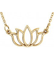 18K Yellow Vermeil Tiny Poshu00ae Lotus 16-18 Necklace - 857931005P